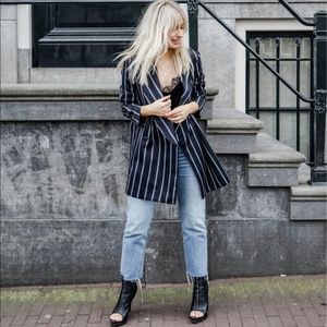 ASOS Pinstripe Oversized Boyfriend Blazer